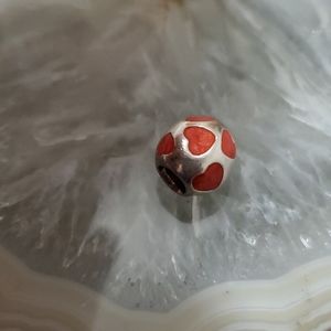 Pandora orange hearts charm